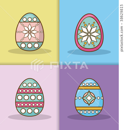 插图素材: easter eggs design