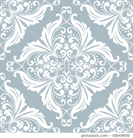 插图素材: floral pattern. wallpaper baroque, damask.