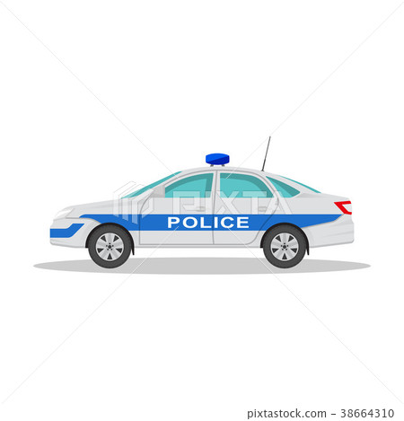 图库插图: icon of the police car