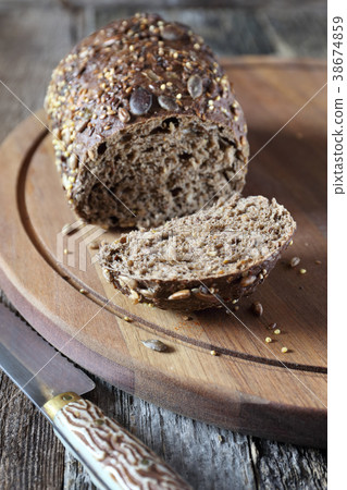 图库照片: french black bread