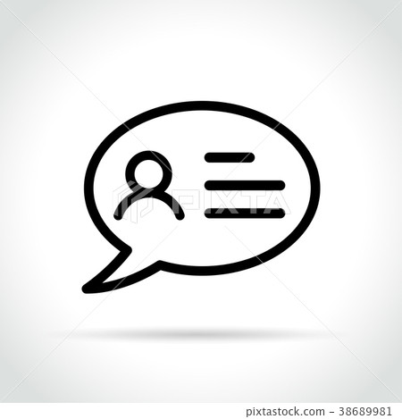 插图素材: speech bubble icon on white background