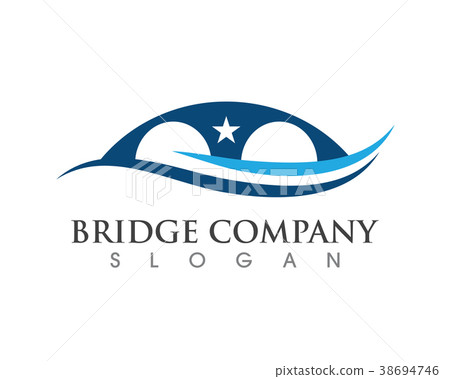 插图素材: bridge icon vector illustration logo