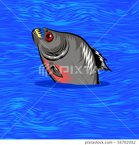 cartoonfish,Animewallpaper 插图素材: cartoon fish swimming in water background
