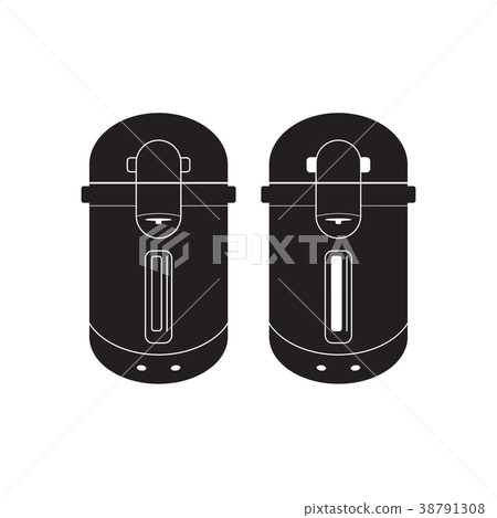 插图素材: electric kettle icon vector illustration. flat