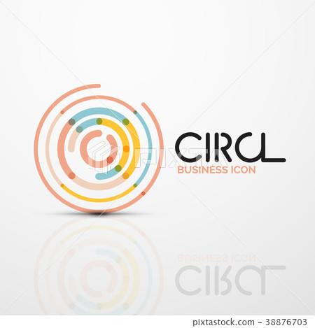 swirl,churn 插图素材: abstract swirl lines symbol, circle logo icon