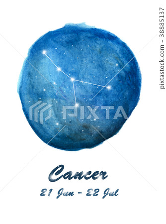 插图素材: cancer constellation icon of zodiac sign cancer 查看