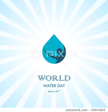 插图素材: water drop with human icon vector logo design