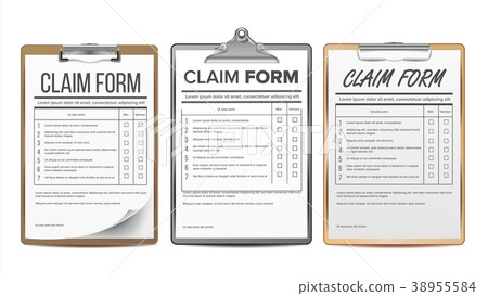 插图素材: claim form set vector. business agreement. legal