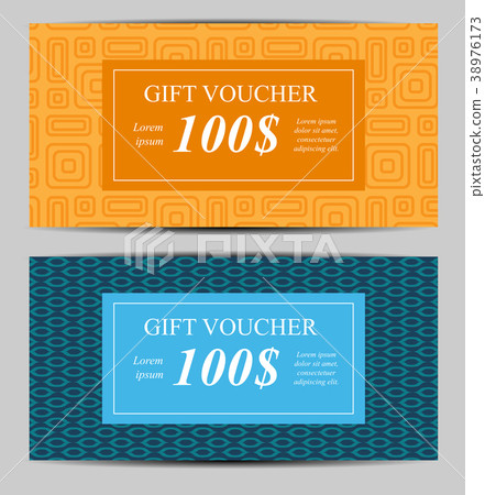 插图素材: gift voucher template for your business.
