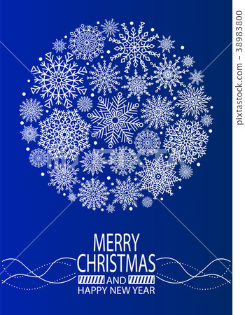 插图素材: merry christmas happy new year cover design poster