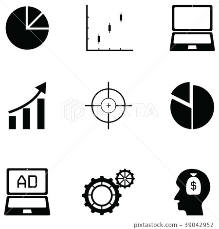 插图素材: marketing icon set