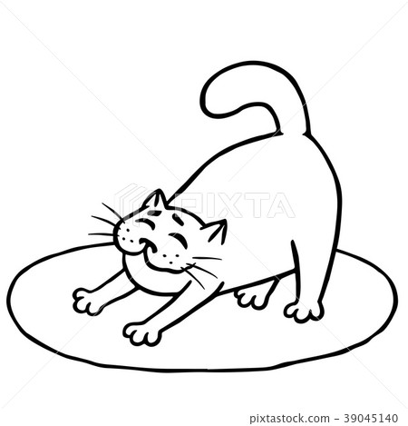 vector  首页 插图 姿势/表情/动作 表情 可爱 sleepy cute cat woke