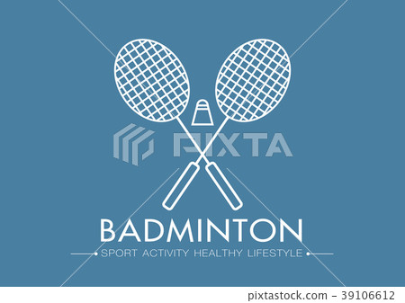 图库插图: badminton logo vector sport flat illustration