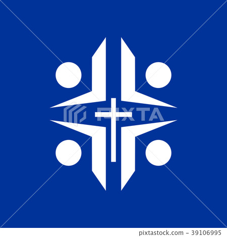 worshipers,footworship 插图素材: cross and worshipers, church, peoples