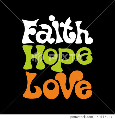 插图素材: faith, hope, love