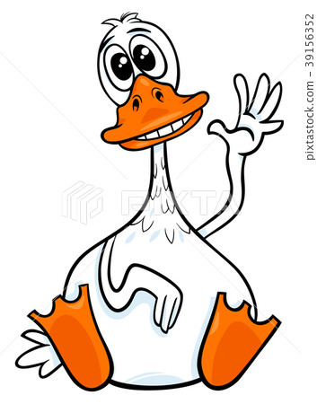 插图素材: duck animal character cartoon illustration