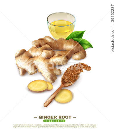 Ginger Root D Composition Stock Illustration Pixta