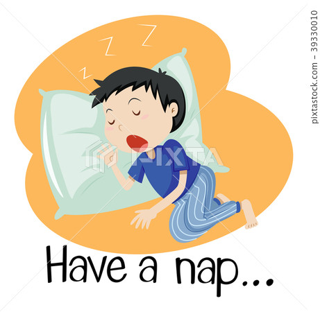 图库插图: wordcard for have a nap