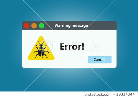 插图素材: popup error or software bug in the program