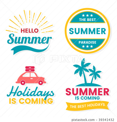 图库插图: summer retro vector logo for banner