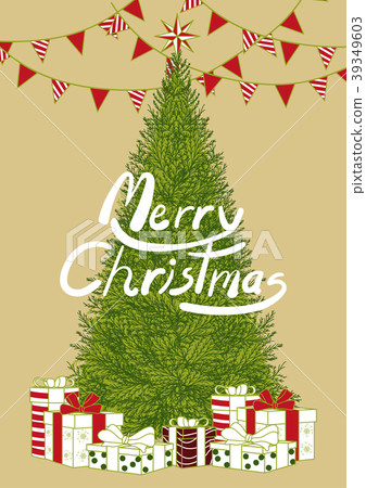 插图素材: poster design for christmas event in simple flat