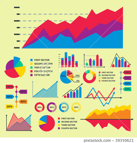 图库插图: diagram chart graph elements vector business