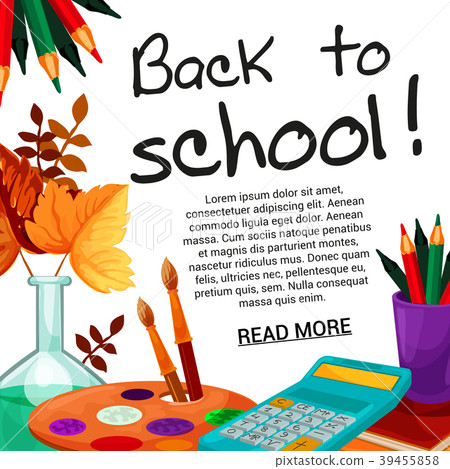 图库插图 back to school vector september autumn poster