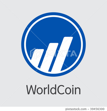 worldcoin crypto currency coin. vector sign icon 39456300