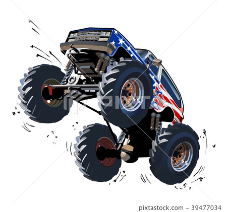 图库插图: cartoon monster truck