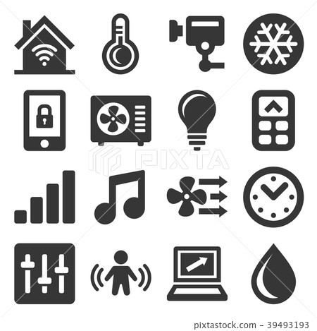 插图 背景_小物 小物 图标 smart home icons set