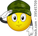 smiley mascot military salute illustration 39545709