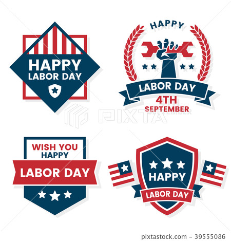 插图素材: labor day vector label for banner