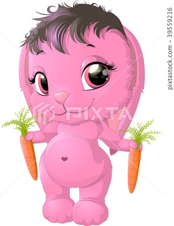 图库插图: cute rabbit cartoon