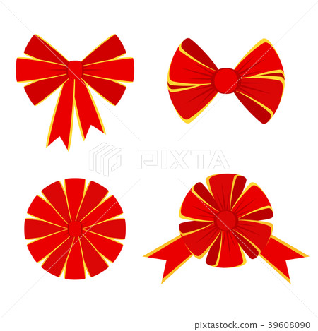 插图素材: red bow for gift