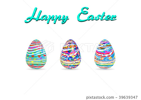 插图素材: easter egg three pattern paint color