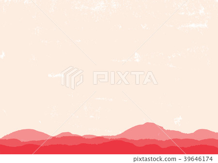 插图素材: 山脉 水彩画 堆