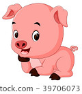 图库插图: funny pig cartoon