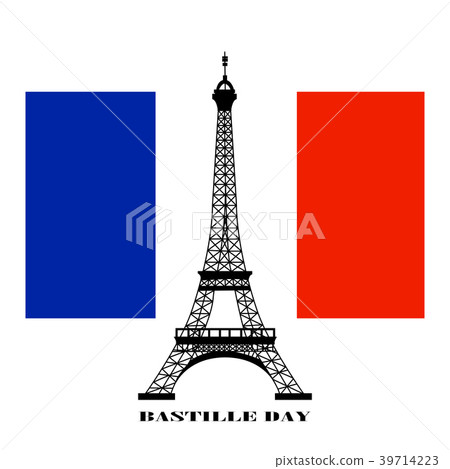 插图素材: happy bastille day