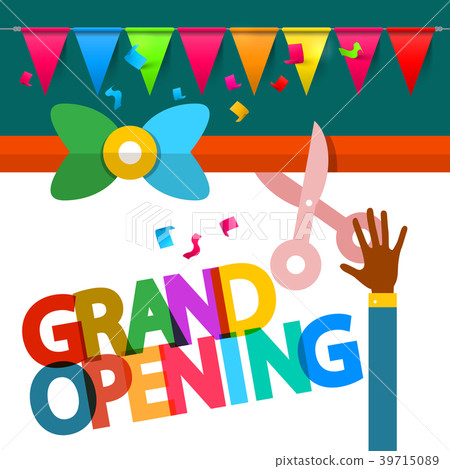 图库插图: grand opening vector design