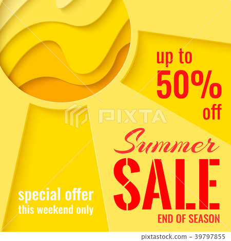 插图素材: summer sale template banner