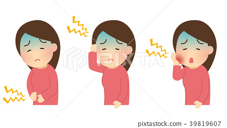 插图素材: 肚子痛 胃痛 腹痛