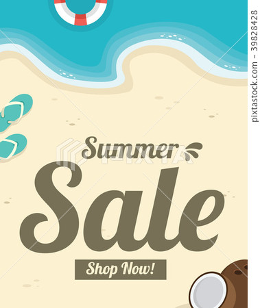 插图素材: summer holiday sale banner design