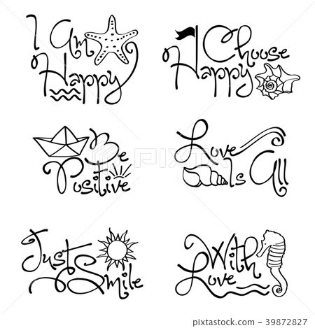 插图素材: happy birthday quotes collection