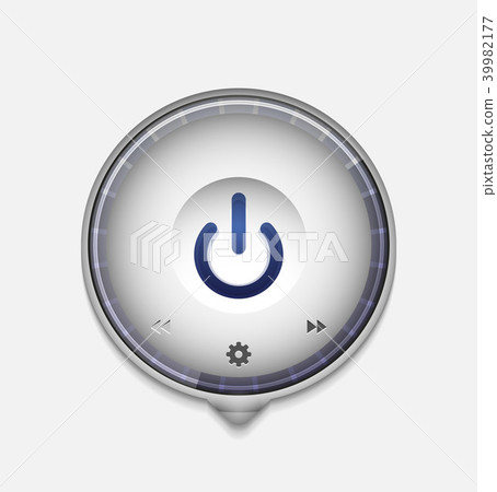 图库插图: start power button, ui icon design, on off symbol