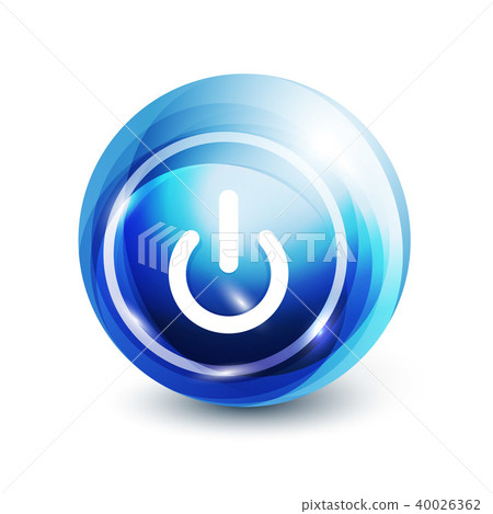 插图 背景_小物 小物 图标 power button blue icon, start symbol