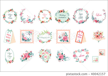 save the date. graphic elements for