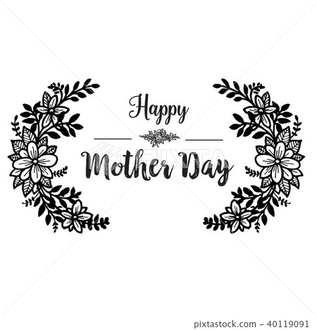 插图素材: happy mother day flower card