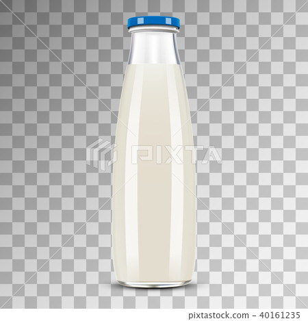 插图素材: glass bottle of milk isolated on transparent