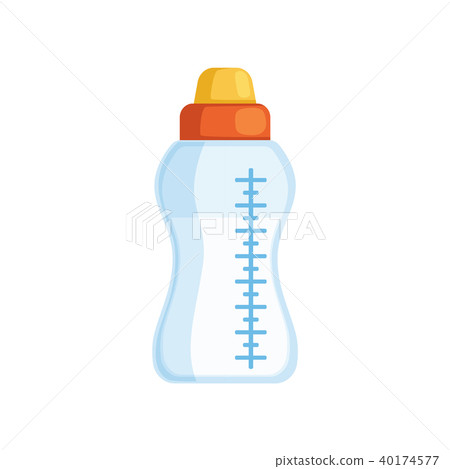 插图素材: baby bottle of milk vector illustration on a white