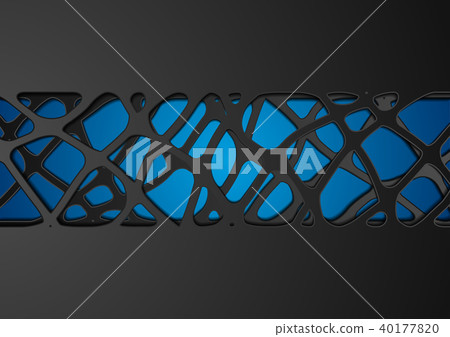 插图 cg 抽象 dark blue abstract tech paper cut background